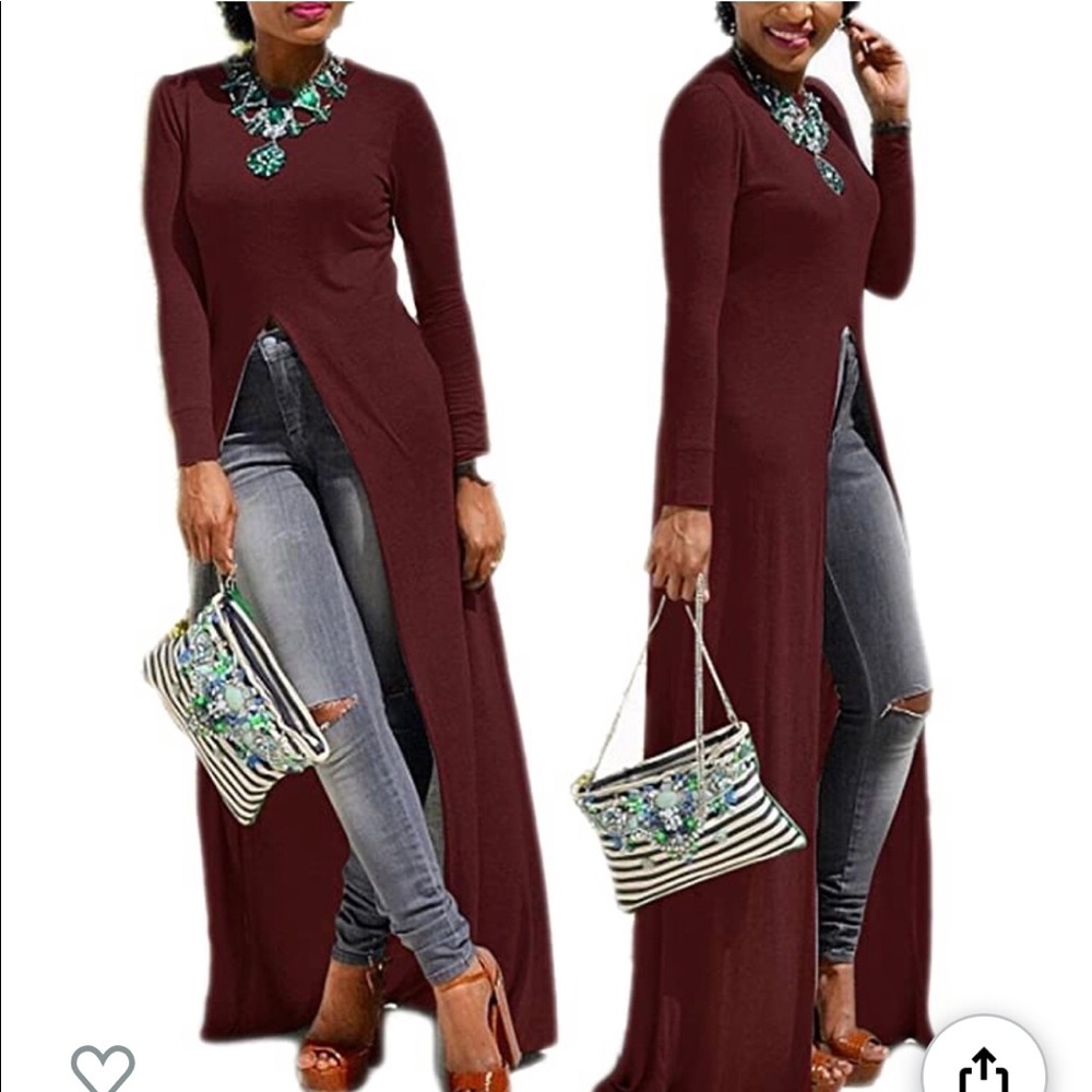 Maxi Open front T-shirt